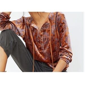 Crushed velvet anthropologie top